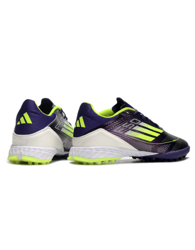 Unisex Adidas F50 Pro TF Artificial Turf Low-Tops Football Shoes - Purple/Yellow/Blue