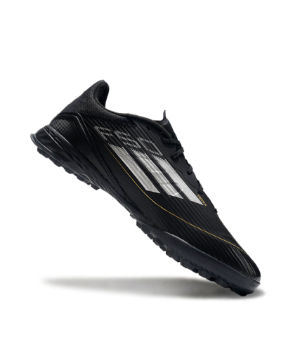 Unisex Adidas F50 Pro TF Artificial Turf Low-Tops Football Shoes - Black/White/Gold