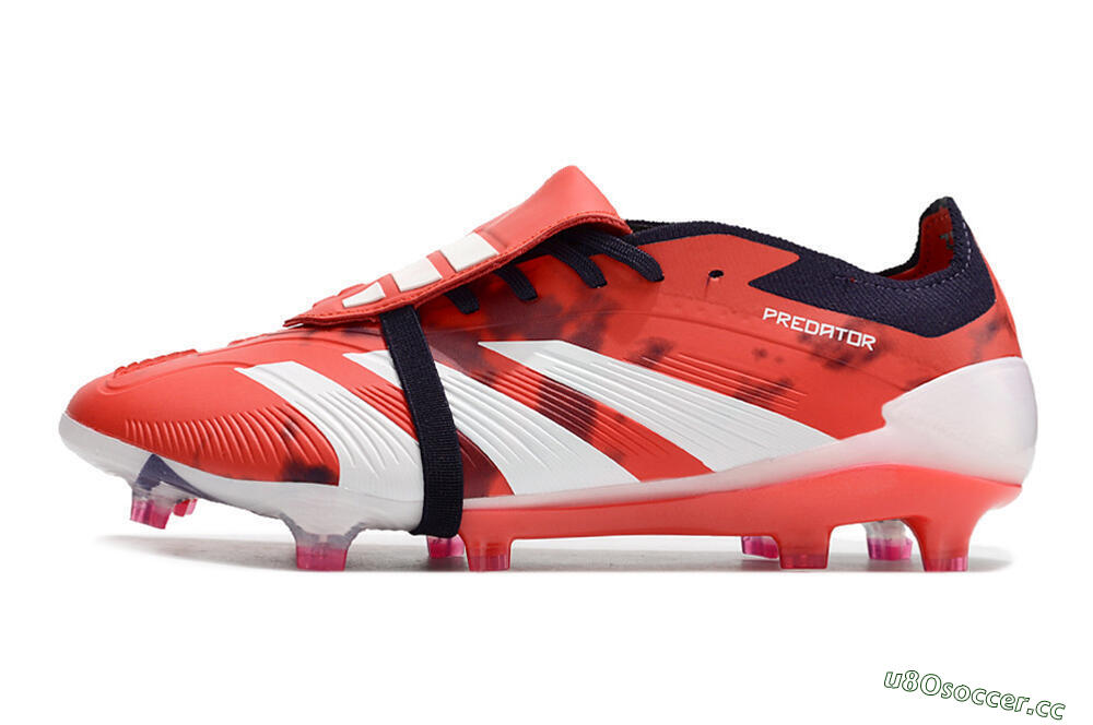 Unisex Adidas Predator Elite Foldover Tongue FG Firm Ground Low-Tops Football Boots - Red/White/Black 0