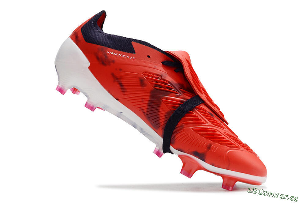 Unisex Adidas Predator Elite Foldover Tongue FG Firm Ground Low-Tops Football Boots - Red/White/Black 4