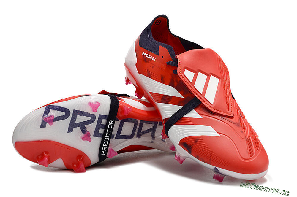 Unisex Adidas Predator Elite Foldover Tongue FG Firm Ground Low-Tops Football Boots - Red/White/Black 3