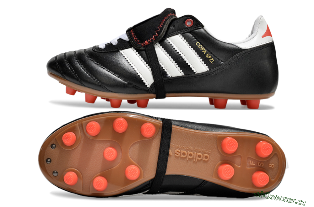Men's Adidas Copa Mundial FG Firm Ground Low-Tops Football Boots - Black/White/Red 1