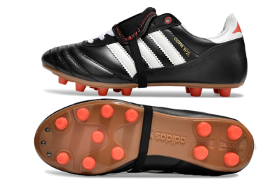 Men's Adidas Copa Mundial FG Firm Ground Low-Tops Football Boots - Black/White/Red