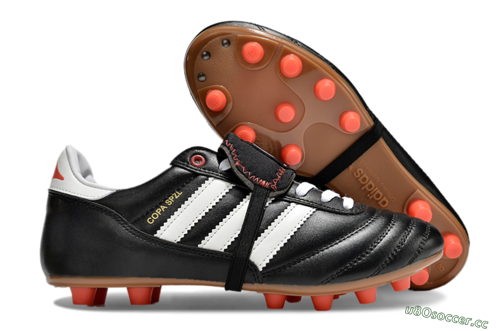 Men's Adidas Copa Mundial FG Firm Ground Low-Tops Football Boots - Black/White/Red 2
