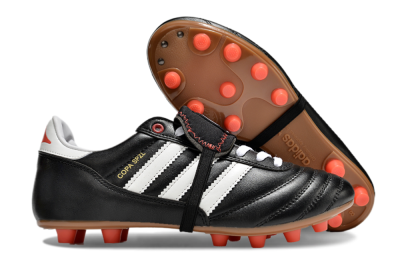 Men's Adidas Copa Mundial FG Firm Ground Low-Tops Football Boots - Black/White/Red