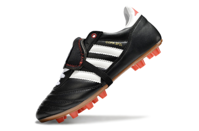 Men's Adidas Copa Mundial FG Firm Ground Low-Tops Football Boots - Black/White/Red