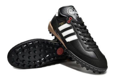 Men's Adidas Mundial Team Astro TF Artificial Turf Low-Tops Football Shoes - Black/White/Red