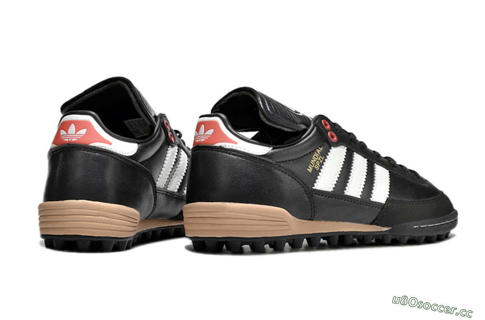Men's Adidas Mundial Team Astro TF Artificial Turf Low-Tops Football Shoes - Black/White/Red 6