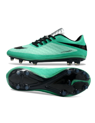 Men's Nike Hypervenom Phantom FG Firm Ground Low-Tops Football Boots - Green/Black/Silver