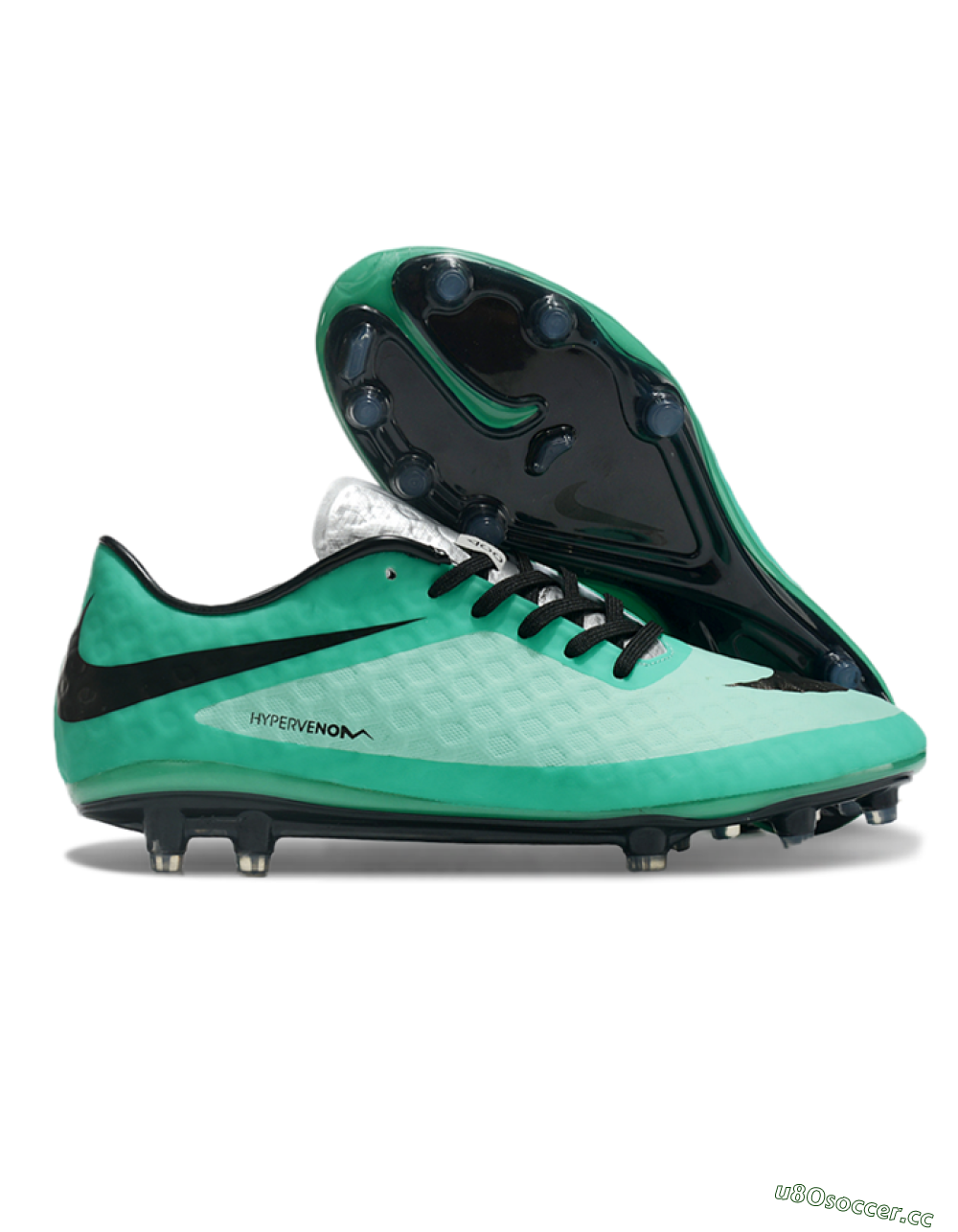 Men's Nike Hypervenom Phantom FG Firm Ground Low-Tops Football Boots - Green/Black/Silver 2
