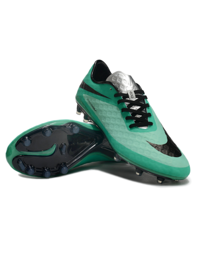 Men's Nike Hypervenom Phantom FG Firm Ground Low-Tops Football Boots - Green/Black/Silver