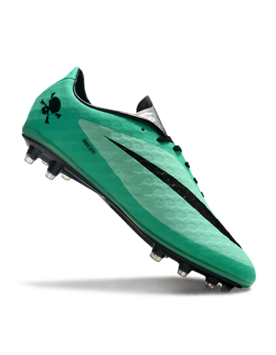 Men's Nike Hypervenom Phantom FG Firm Ground Low-Tops Football Boots - Green/Black/Silver
