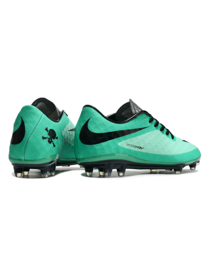 Men's Nike Hypervenom Phantom FG Firm Ground Low-Tops Football Boots - Green/Black/Silver