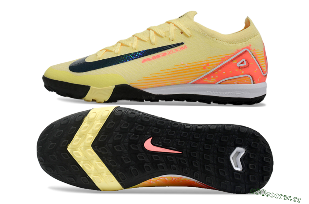 Unisex Nike Air Zoom Mercurial Vapor 16 Elite TF Artificial Turf Low-Tops Football Shoes - Yellow/Black/Red 1