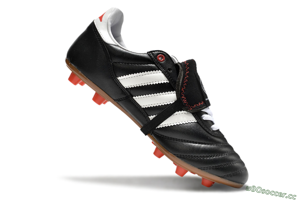 Men's Adidas Mundial Team Astro TF Artificial Turf Low-Tops Football Shoes - Black/White/Red 4