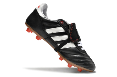 Men's Adidas Mundial Team Astro TF Artificial Turf Low-Tops Football Shoes - Black/White/Red