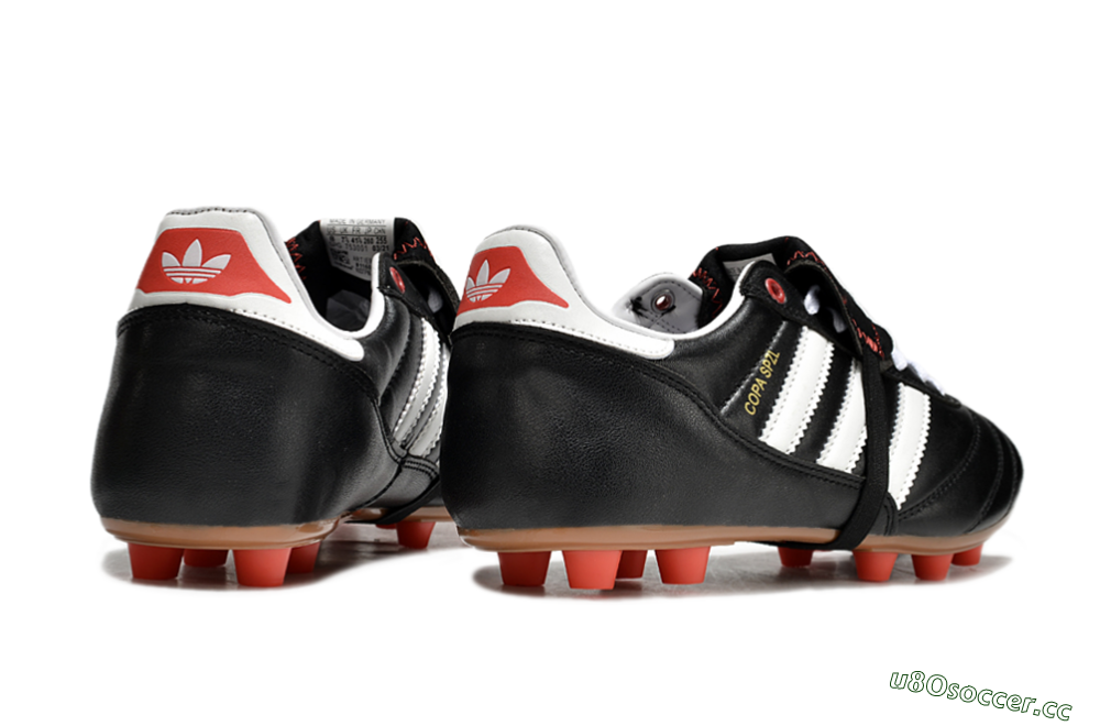Men's Adidas Mundial Team Astro TF Artificial Turf Low-Tops Football Shoes - Black/White/Red 6