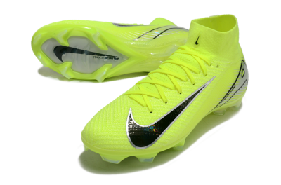 Unisex Nike Air Zoom Mercurial Superfly 10 Elite FG Firm Ground High-Tops Football Boots - Yellow/Black/Silver