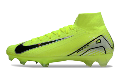 Unisex Nike Air Zoom Mercurial Superfly 10 Elite FG Firm Ground High-Tops Football Boots - Yellow/Black/Silver
