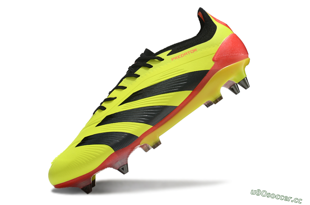 Men's Adidas Predator 24 Elite SG Soft Ground Low-Tops Football Boots - Yellow/Black/Red 5