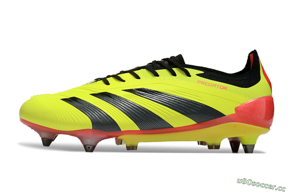 Men's Adidas Predator 24 Elite SG Soft Ground Low-Tops Football Boots - Yellow/Black/Red 0