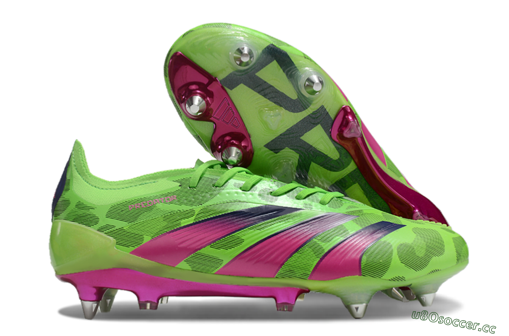 Men's Adidas Predator 24 Elite SG Soft Ground Low-Tops Football Boots - Yellow/Purple/Pink 2
