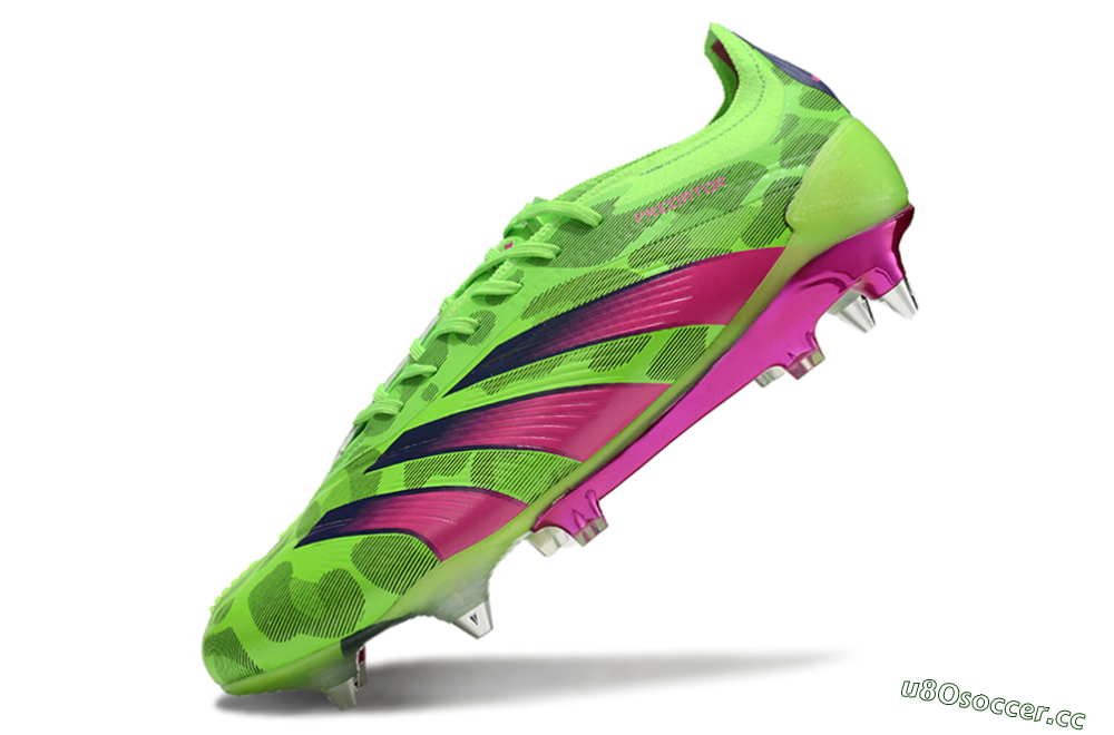 Men's Adidas Predator 24 Elite SG Soft Ground Low-Tops Football Boots - Yellow/Purple/Pink 5