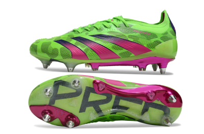 Men's Adidas Predator 24 Elite SG Soft Ground Low-Tops Football Boots - Yellow/Purple/Pink