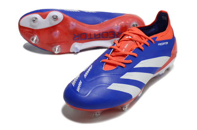 Men's Adidas Predator Elite Foldover Tongue SG Soft Ground Low-Tops Football Boots - Blue/White/Red