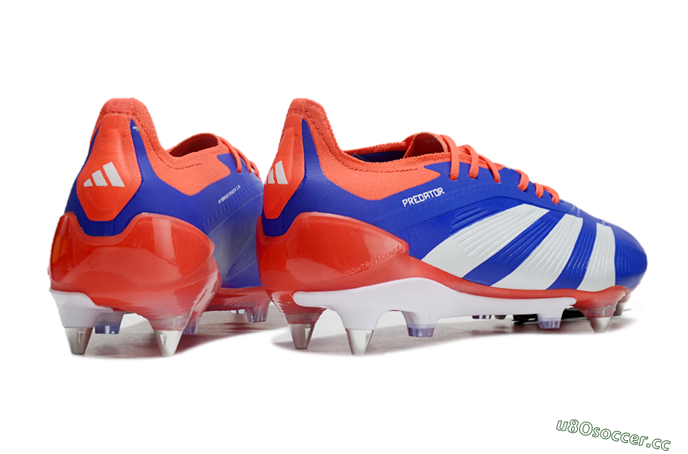 Men's Adidas Predator Elite Foldover Tongue SG Soft Ground Low-Tops Football Boots - Blue/White/Red 6
