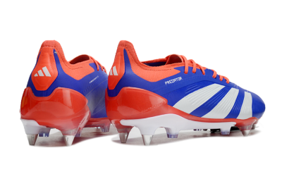 Men's Adidas Predator Elite Foldover Tongue SG Soft Ground Low-Tops Football Boots - Blue/White/Red