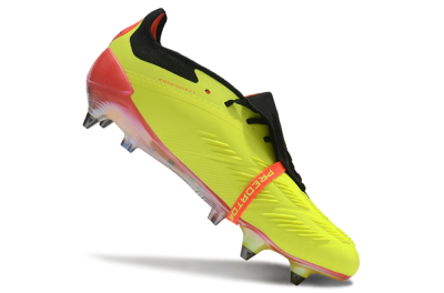 Men's Adidas Predator Elite Foldover Tongue SG Soft Ground Low-Tops Football Boots - Yellow/Black/Red