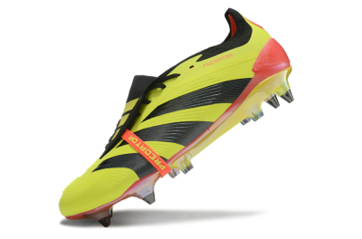 Men's Adidas Predator Elite Foldover Tongue SG Soft Ground Low-Tops Football Boots - Yellow/Black/Red