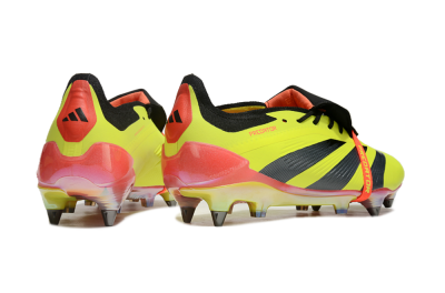 Men's Adidas Predator Elite Foldover Tongue SG Soft Ground Low-Tops Football Boots - Yellow/Black/Red