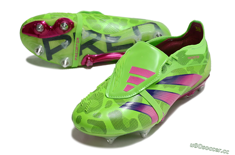 Men's Adidas Predator Elite Foldover Tongue SG Soft Ground Low-Tops Football Boots - Yellow/Purple/Pink 3