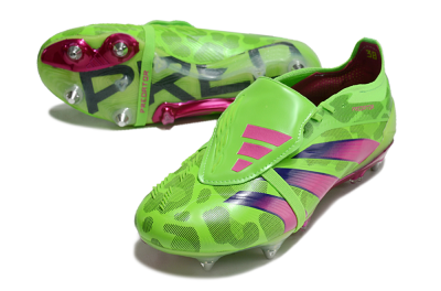 Men's Adidas Predator Elite Foldover Tongue SG Soft Ground Low-Tops Football Boots - Yellow/Purple/Pink
