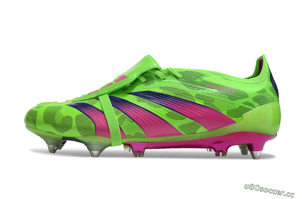 Men's Adidas Predator Elite Foldover Tongue SG Soft Ground Low-Tops Football Boots - Yellow/Purple/Pink 0