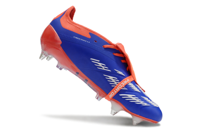 Men's Adidas Predator Elite Foldover Tongue SG Soft Ground Low-Tops Football Boots - Blue/White/Red