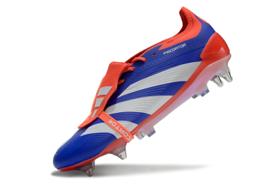 Men's Adidas Predator Elite Foldover Tongue SG Soft Ground Low-Tops Football Boots - Blue/White/Red
