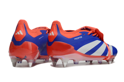Men's Adidas Predator Elite Foldover Tongue SG Soft Ground Low-Tops Football Boots - Blue/White/Red