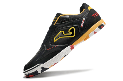 Men's Joma Top Flex IC Indoor & Futsal Low-Tops Football Shoes - Black/Yellow/Red