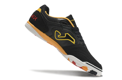 Men's Joma Top Flex IC Indoor & Futsal Low-Tops Football Shoes - Black/Yellow/Red
