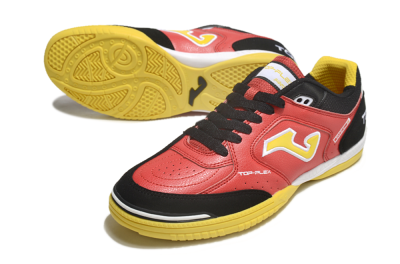 Men's Joma Top Flex IC Indoor & Futsal Low-Tops Football Shoes - Red/Yellow/Black