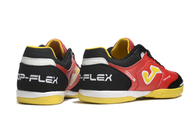 Men's Joma Top Flex IC Indoor & Futsal Low-Tops Football Shoes - Red/Yellow/Black