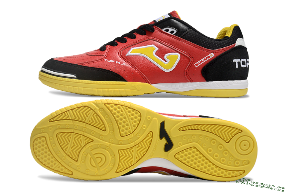 Men's Joma Top Flex IC Indoor & Futsal Low-Tops Football Shoes - Red/Yellow/Black 1