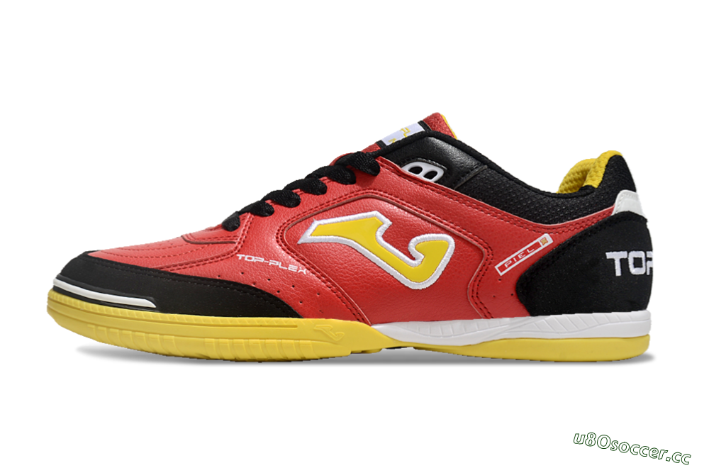 Men's Joma Top Flex IC Indoor & Futsal Low-Tops Football Shoes - Red/Yellow/Black 0