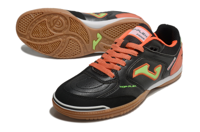 Men's Joma Top Flex IC Indoor & Futsal Low-Tops Football Shoes - Black/Yellow/Red