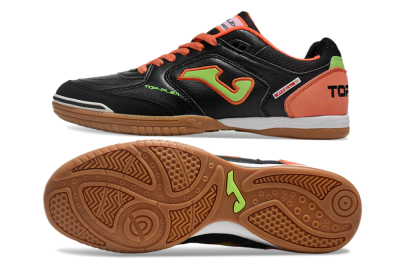 Men's Joma Top Flex IC Indoor & Futsal Low-Tops Football Shoes - Black/Yellow/Red