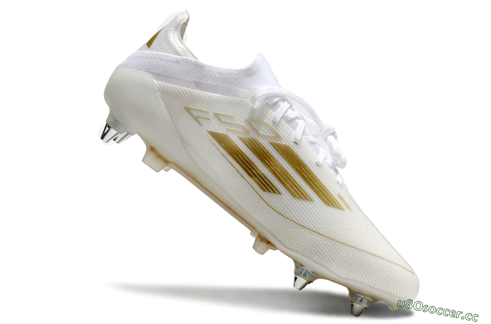 Men's Adidas F50 Elite SG Soft Ground Low-Tops Football Boots - White/Gold 4