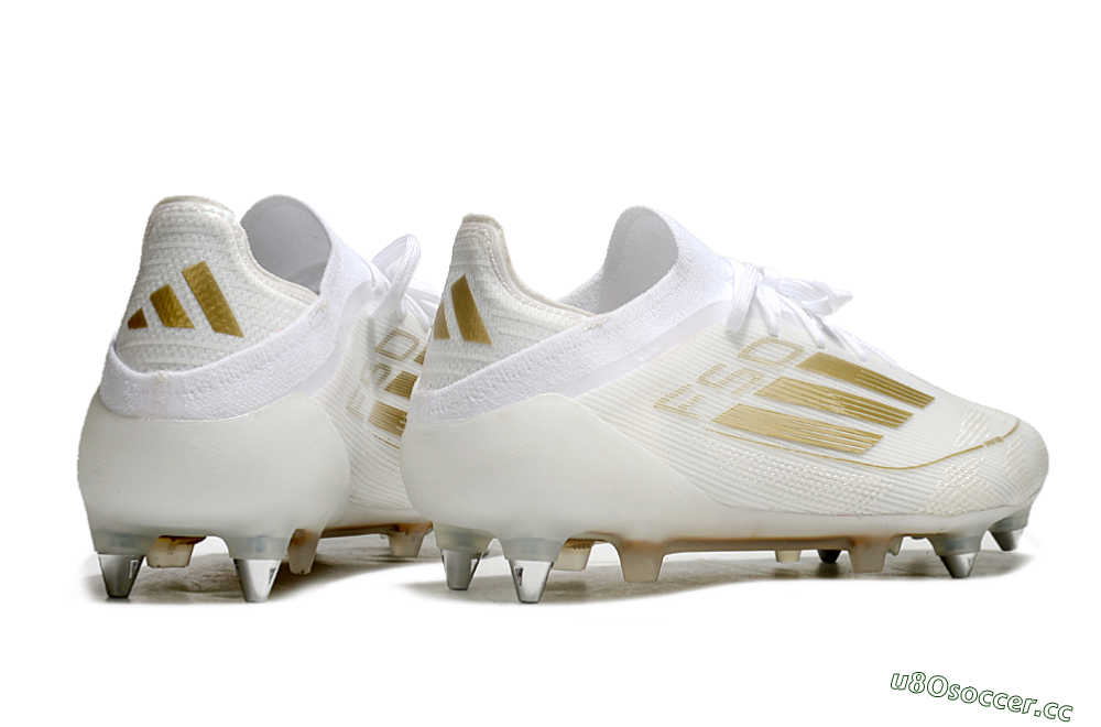 Men's Adidas F50 Elite SG Soft Ground Low-Tops Football Boots - White/Gold 6